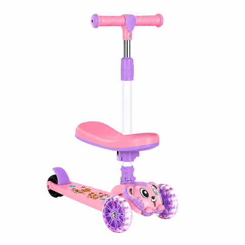Patinete Brinquedo Infantil 3 Rodas com Assento Tigre