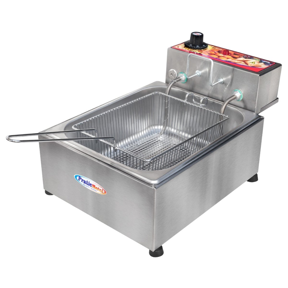 Fritadeira Elétrica Industrial Inox Cuba 5 Litros com Cesto:127v - 1