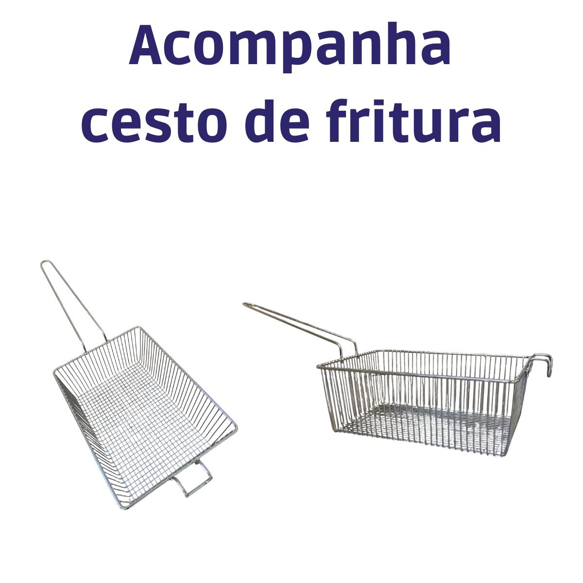 Fritadeira Elétrica Industrial Inox Cuba 5 Litros com Cesto:127v - 5