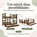 Ver imagem 6 de Treliche Madeira Maciça - Vira 2 Camas - com Colchões Inclusos Multimóveis CR35682 Imbuia