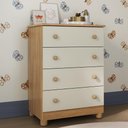 Ver imagem 1 de Cômoda Infantil 65cm com 4 Gavetas Allegra Multimóveis Mp4421 Madeirado/off White