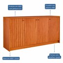 Ver imagem 2 de Aparador Buffet para Sala de Jantar Lia 100% Mdf com 4 Portas Cimol Cinamomo