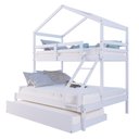 Ver imagem 2 de Treliche Casal/ Solteiro Casinha Madeira Maciça Branco Megamobilia