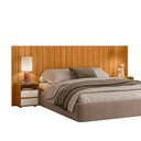 Ver imagem 1 de Cabeceira Casal Extensível Frida com 2 Mesas de Apoio - 7 Decor Cinamomo e Off White