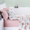 Ver imagem 4 de Jogo de Cama Lençol Casal Sensuale Percale 200 Fios 4 Peças - Hortência - 80% Algodão, 20% Poli