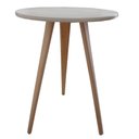Ver imagem 1 de Mesa Lateral de Canto e Apoio Redonda Pé Palito Karina 68 Cm Off White