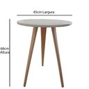 Ver imagem 4 de Mesa Lateral de Canto e Apoio Redonda Pé Palito Karina 68 Cm Off White
