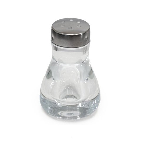 Saleiro de Vidro Tampa Metálica Pequeno Porta Condimento 8cm FRG0440 Frigopro