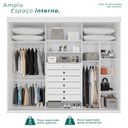 Ver imagem 5 de Guarda-Roupa Casal 3 Portas 6 Gavetas 100% MDF Londrina Branco