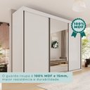 Ver imagem 7 de Guarda-Roupa Casal 3 Portas 6 Gavetas 100% MDF Londrina Branco