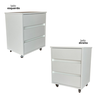 Mesa de Cabeceira com Rodinhas 3 Gavetas Mdf 15mm Brancotx - 5