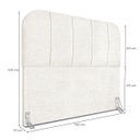 Ver imagem 2 de Cabeceira Cama Box Casal 140 Cm Estofada Revestida em Bouclé Elegante