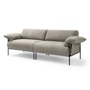 Ver imagem 3 de Sofá Living Modular Industrial 2 Lugares Basileia 240cm Yescasa Veludo Tx Bege Castor