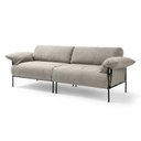 Ver imagem 3 de Sofá Living Modular Industrial 2 Lugares Basileia 240cm Yescasa Veludo Tx Bege Castor