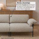 Ver mais imagens de Sofá Living Modular Industrial 2 Lugares Basileia 240cm Yescasa Veludo Tx Bege Castor