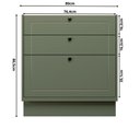 Ver mais imagens de Cozinha Compacta Modulada 6 Portas 3 Gavetas 100% MDF sem Tampo Sevilha Verde/Hill