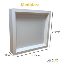 Painel Led Recuado de Sobrepor 24w Plafon Quadrado Bivolt - Branco - Branco Quente 3000k - 110v/220v - 3