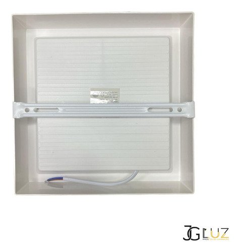 Painel Led Recuado de Sobrepor 24w Plafon Quadrado Bivolt - Branco - Branco Quente 3000k - 110v/220v - 4