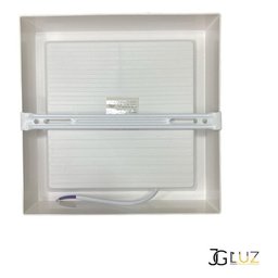 Painel Led Recuado de Sobrepor 24w Plafon Quadrado Bivolt - Branco - Branco Quente 3000k - 110v/220v - 4
