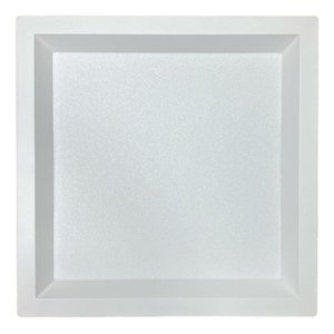 Painel Led Recuado de Sobrepor 24w Plafon Quadrado Bivolt - Branco - Branco Quente 3000k - 110v/220v
