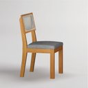 Ver imagem 3 de Conjunto 4 Cadeiras para Sala de Jantar MDF Flora Cinza/Cinamomo