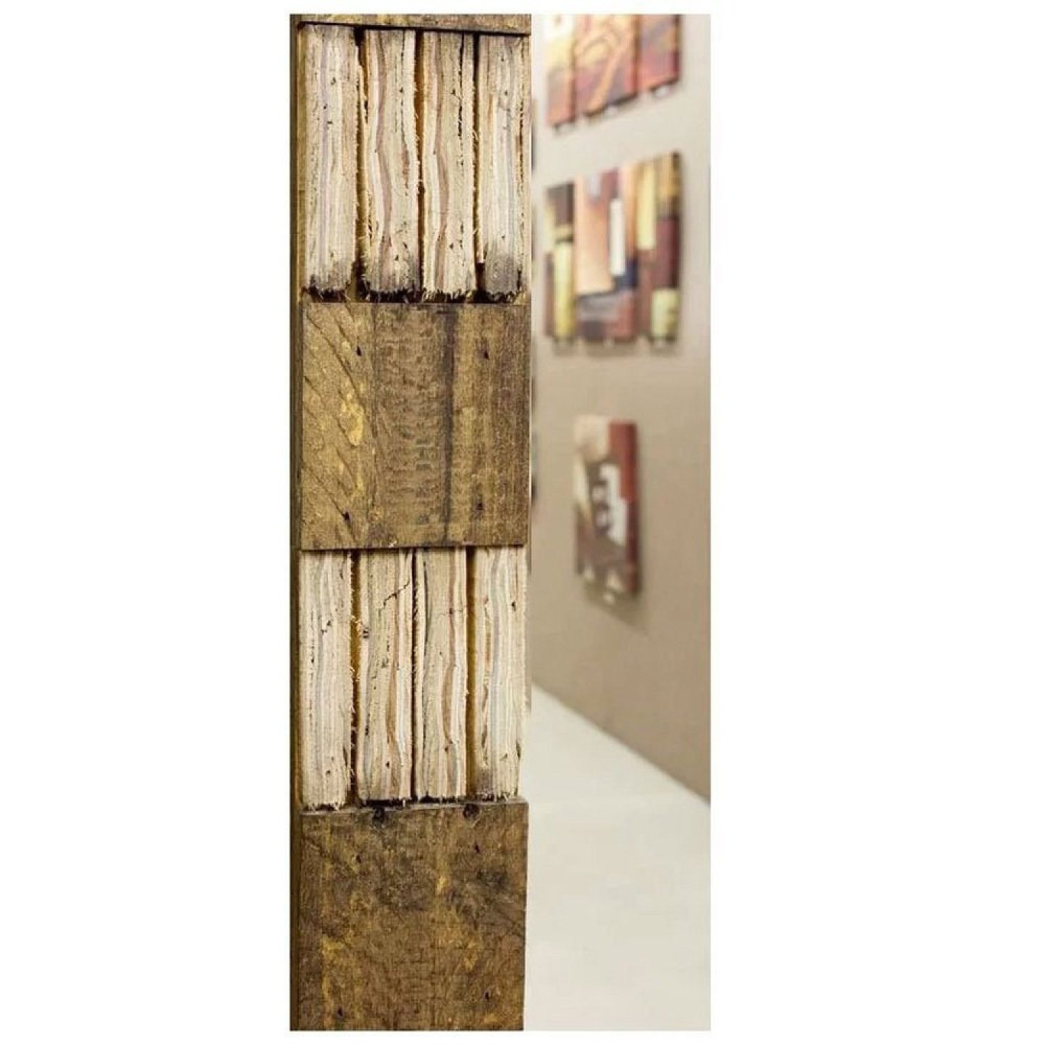 Espelho Decorativo Rústico com Madeira de Demolição 68cm x 118cm Decore Pronto - 2