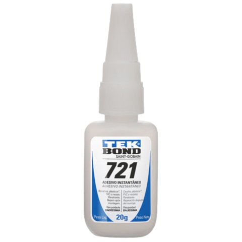 Cola Adesiva Instantânea Profissional Incolor 721 Tekbond:20g