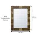Ver imagem 5 de Espelho Decorativo Rústico com Madeira de Demolição 68cm x 168cm Decore Pronto