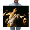 Quadro Decorativo Caravaggio Davi com a Cabeça de Golias:Grande 77x64cm/Chassi com Borda Infinita - 1