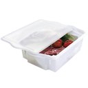 Ver imagem 3 de Kit 10 Caixas Plástica Restaurante Geladeira Legumes Verduras 4,2l Tampa Ventilável Organizadora