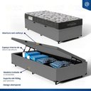 Ver imagem 5 de Cama Box Baú com Colchão Ortobom de Espuma D33 Iso 100 Solteiro 78cm
