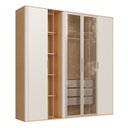 Ver imagem 3 de Guarda Roupas Moderno Portas de Vidro 228cm Curvo Genialflex
