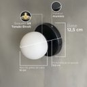 Ver imagem 5 de Arandela Luminaria de Parede Dama Globo Vidro 10cm Decoração Casa Sala Quarto Banheiro Escritório