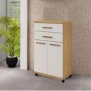 Ver imagem 2 de Balcão de Cozinha Mônaco 2 Portas 2 Gavetas Cinamomo Off White