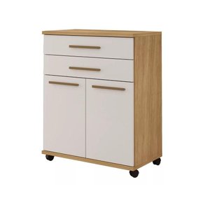 Balcão de Cozinha Mônaco 2 Portas 2 Gavetas Cinamomo Off White