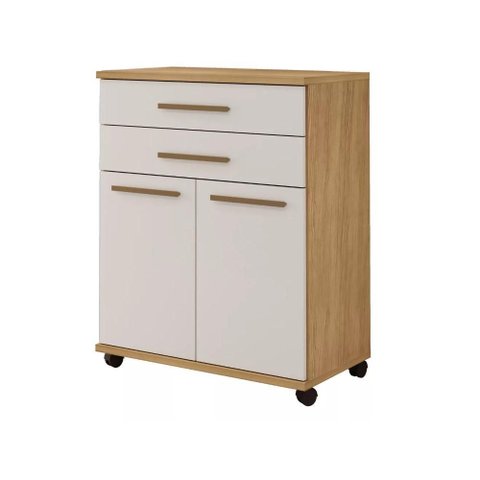 Balcão de Cozinha Mônaco 2 Portas 2 Gavetas Cinamomo Off White