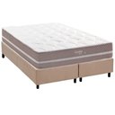 Ver imagem 1 de Conjunto Box Queen: Colchão Molas Herval Maxspring Livorno + Base Crc Suede Clean (158x198)