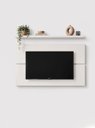Ver imagem 2 de Painel para TV com Prateleira 150cm Retro MDF Branco Dallas - On Móveis