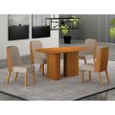 Ver imagem 1 de Conjunto Jantar 4 Cadeiras Maciça 1,35x90 Iza - Arbo Design