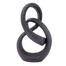Escultura Abstrata Infinito Elos Preta Decoração Luxo 30cm - 1