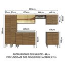 Ver imagem 4 de Armário de Cozinha Completa 293cm com Pia Rustic Emilly Madesa 07