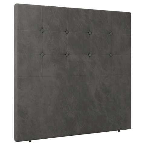 Cabeceira Cama Box Solteiro Luana 90cm Veludo Cinza - Abmaza