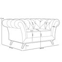 Ver imagem 4 de Sofá 2 Lugares Império 150cm D02 Couríssimo Whisky B-90