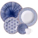Ver imagem 1 de Aparelho de Jantar 20 Peças Tramontina Abstratta em Porcelana 4 Pessoas Mesa Posta