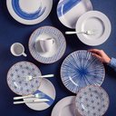 Ver imagem 2 de Aparelho de Jantar 20 Peças Tramontina Abstratta em Porcelana 4 Pessoas Mesa Posta