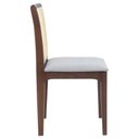 Ver imagem 7 de Kit 05 Cadeiras Sala de Jantar Madeira Maciça Steve Tela Rattan Sextavano Linho Cinza/Amêndoa G55 -