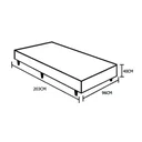 Ver imagem 3 de Base Box Solteirão King Sintético Branco 203x96x40xm