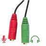 Cabo Headset para Fone, 2 P2 Fêmea para 1 P2 Ho - 9