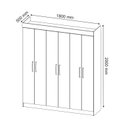 Ver imagem 4 de Guarda-Roupa Paris 6 Portas Branco Maxel
