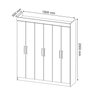 Guarda-Roupa Paris 6 Portas Branco Maxel - 4